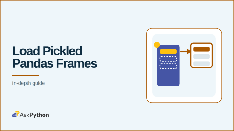 AskPython featured banner: Load Pickled Pandas Frames