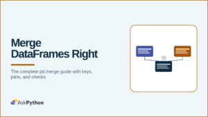 AskPython featured banner: Merge DataFrames Right