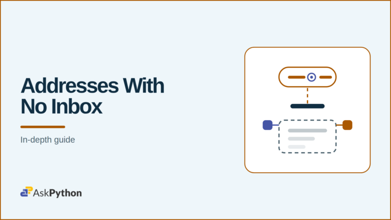 AskPython featured banner: Addresses With No Inbox