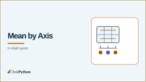 Diagram showing a 2×3 NumPy array reduced to three column means
