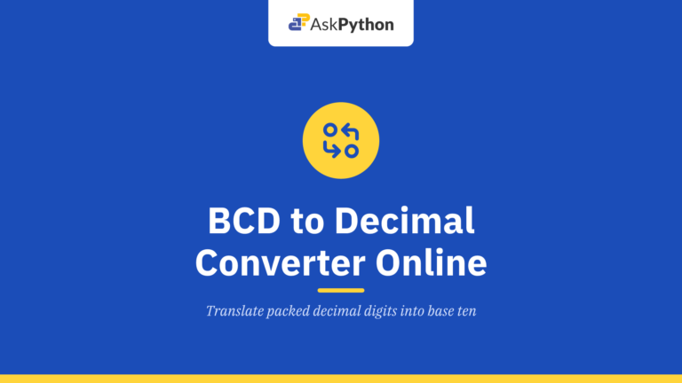 BCD to Decimal Converter Online Free