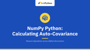 NumPy Python: Calculating Auto-Covariance