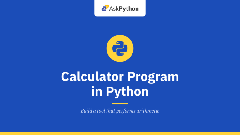 Calculator Program in Python