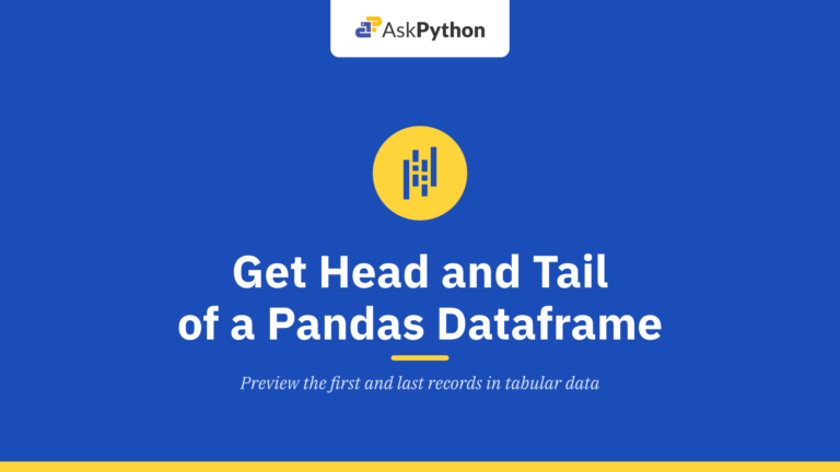 Get Head and Tail of a Pandas Dataframe or Series