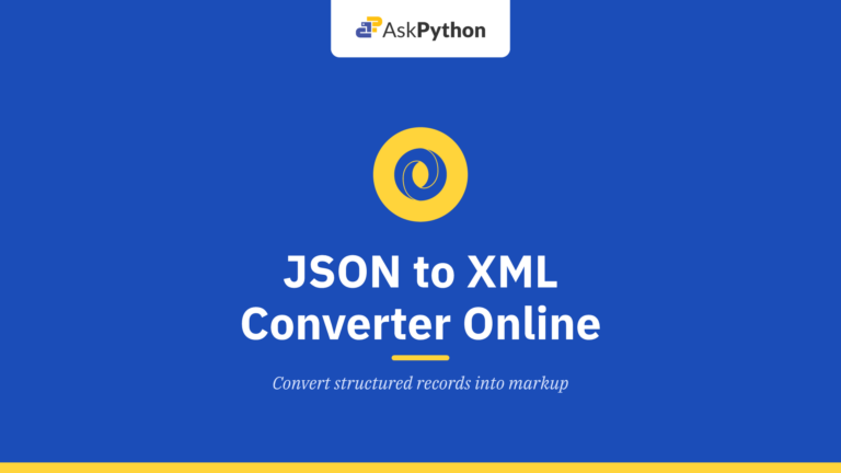 JSON to XML Converter Online
