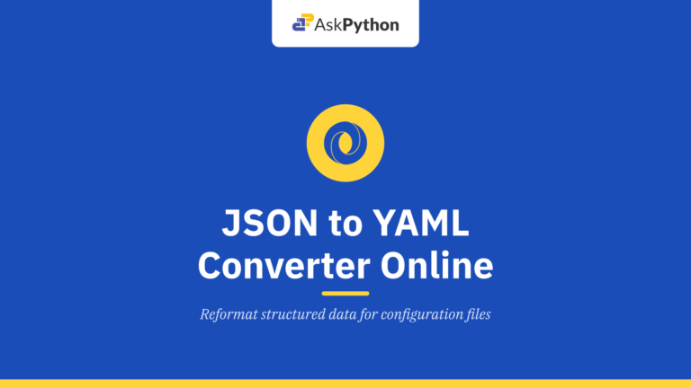 JSON to YAML Converter Online Free
