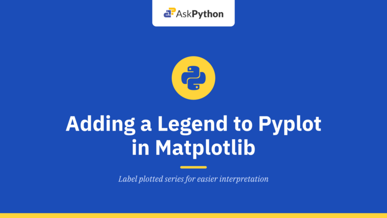Adding a Legend to Pyplot in Matplotlib in the Simplest Manner