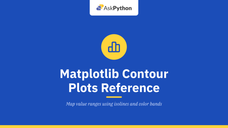 Matplotlib Contour Plots – A Complete Reference