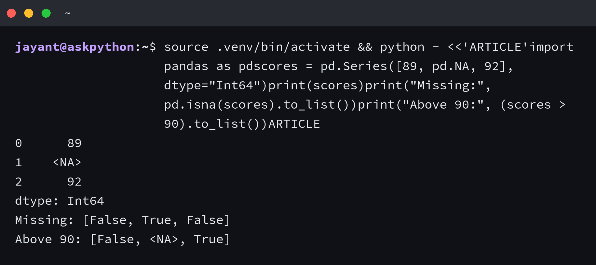 Pandas nullable Int64 Series preserving pd.NA in a comparison