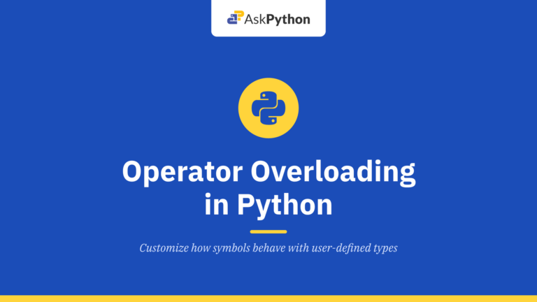 Operator Overloading in Python