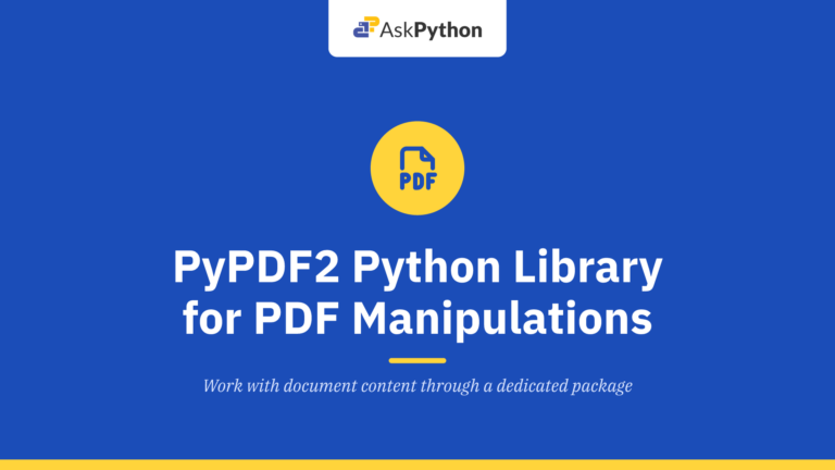 PyPDF2: Python Library for PDF Files Manipulations