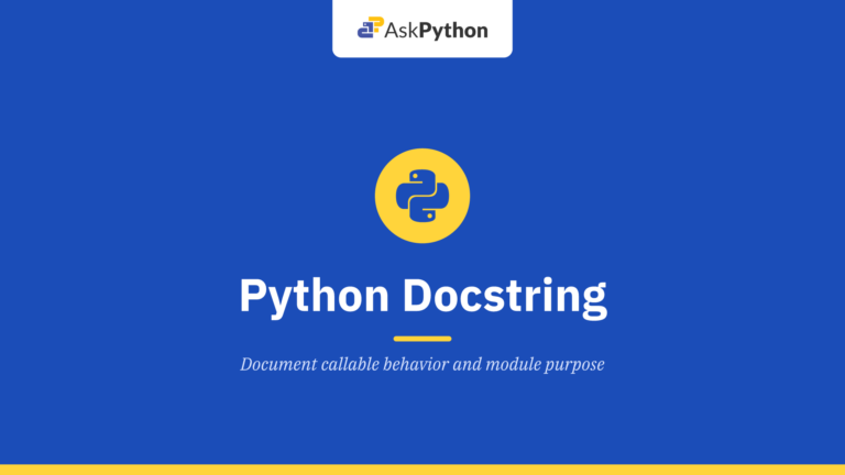 Python Docstring