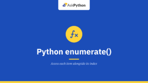 Python enumerate() Method