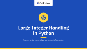 Large integer handling in Python (optimization)