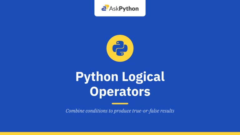 Python Logical Operators