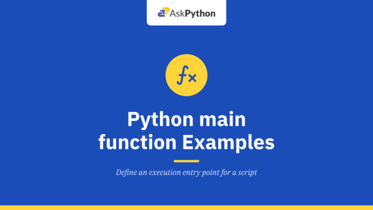 Python main function Examples