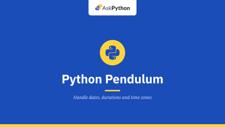 Python Pendulum Module