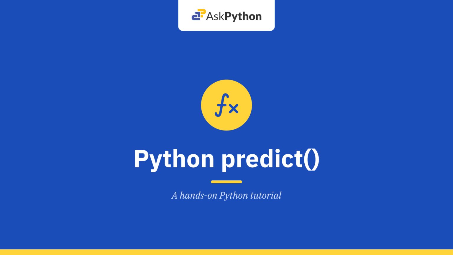 Python predict() function - All you need to know! - AskPython