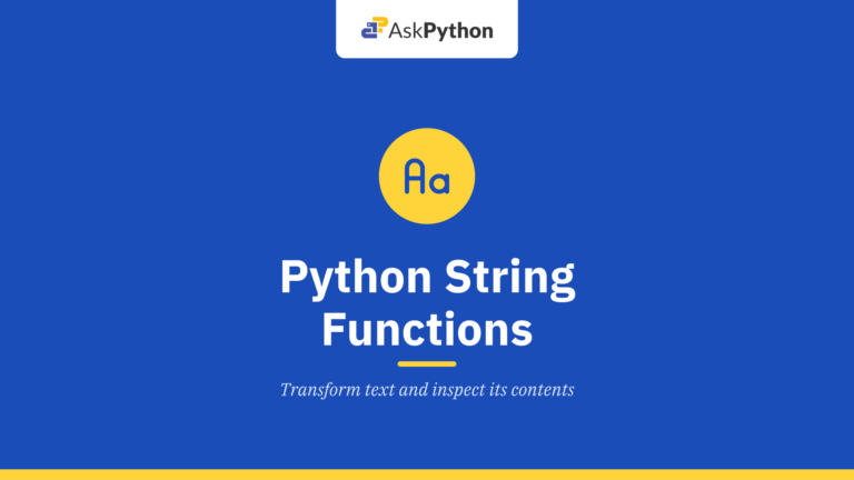 Python String Functions
