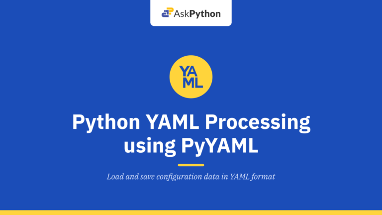 Python YAML Processing using PyYAML