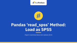Pandas ‘read_spss’ Method: Load as SPSS File as a DataFrame