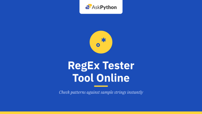 RegEx Tester Tool [Free Online]