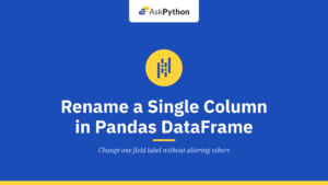 Rename a Single Column in Pandas DataFrame
