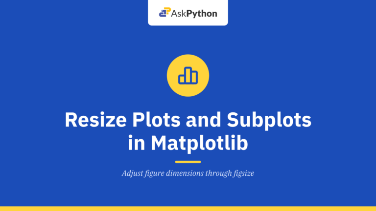 Resize the Plots and Subplots in Matplotlib Using figsize
