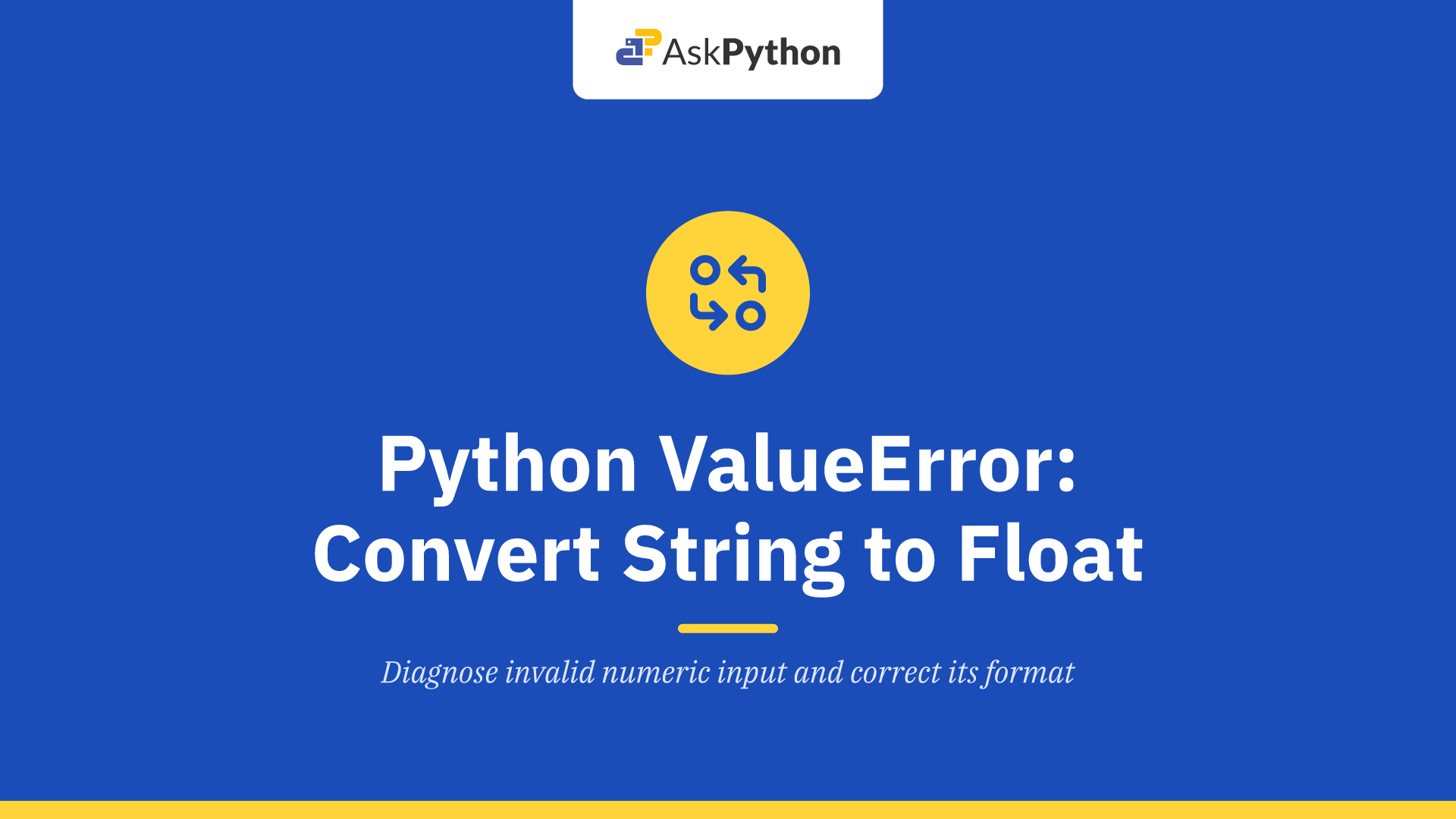 Resolving Python's ValueError: Cannot Convert String to Float - AskPython
