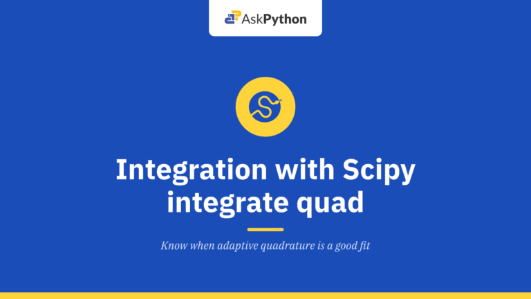 Numerical Integration with Scipy integrate quad (and When to Use It)