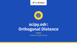 scipy.odr: Orthogonal Distance Regression