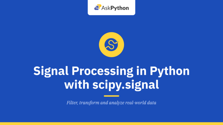 Signal Processing Basics in Python with scipy.signal