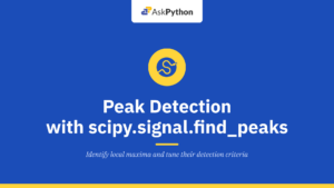 Peak Detection in Signals with scipy.signal.find_peaks
