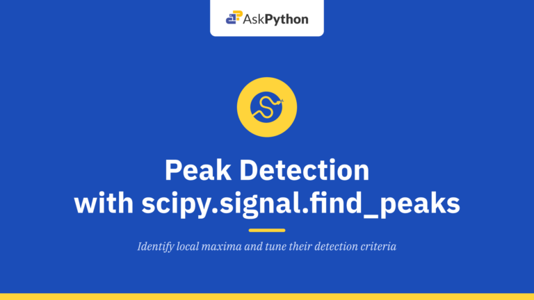 Peak Detection in Signals with scipy.signal.find_peaks