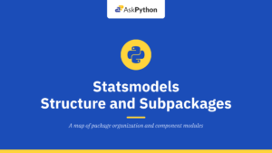 Statsmodels Library Structure and Subpackages