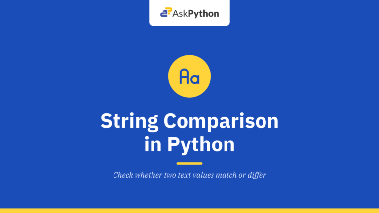 String Comparison in Python