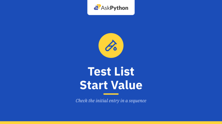Test List Start Value