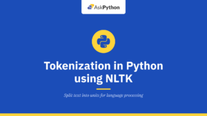 Tokenization in Python using NLTK