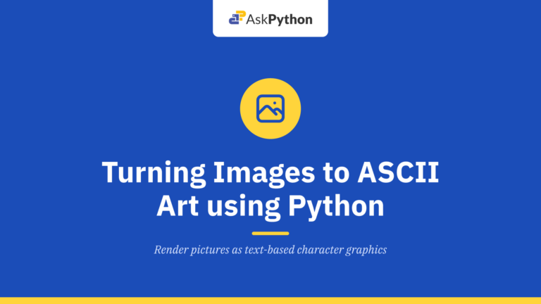 Turning your images to ASCII Art using Python