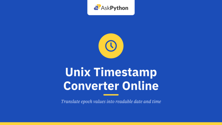 Unix Timestamp Converter Online