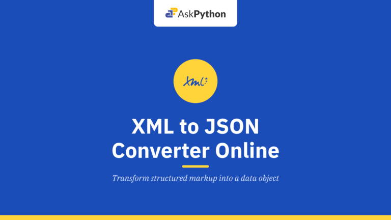XML to JSON Converter Online Free