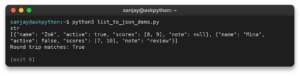 Convert List to JSON in Python