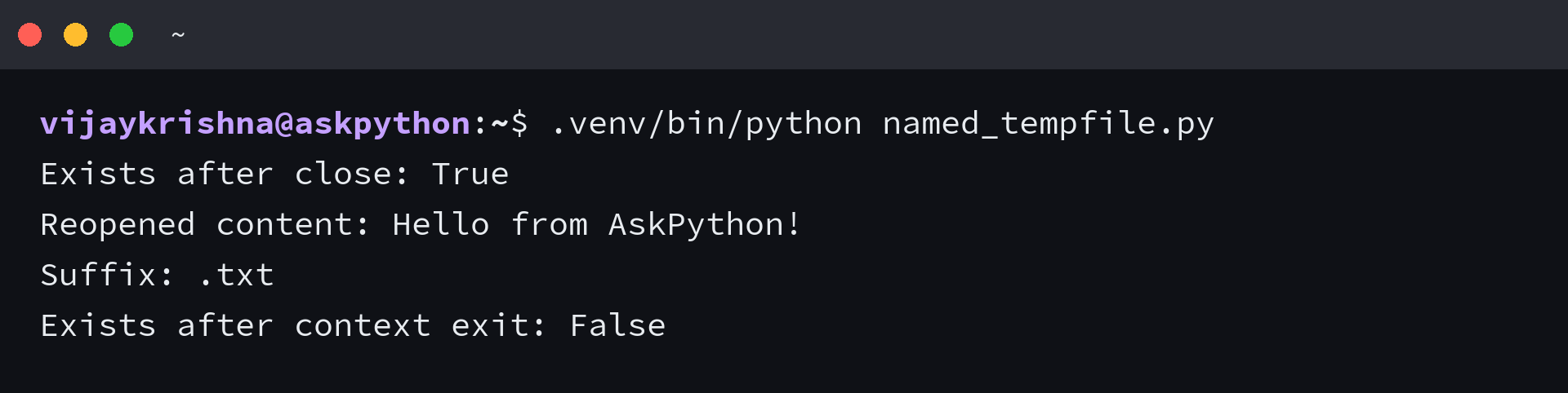 Named temporary file exists after close but disappears after context exit